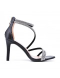 Faux leather heeled sandal