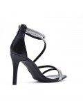 Faux leather heeled sandal