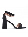 Faux leather heeled sandal