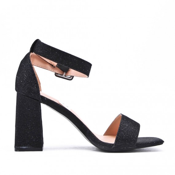 Faux leather heeled sandal