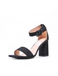 Faux leather heeled sandal