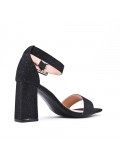 Faux leather heeled sandal