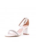 Faux leather heeled sandal