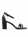 Faux leather heeled sandal