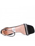 Faux leather heeled sandal