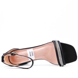 Faux leather heeled sandal