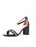 Faux leather heeled sandal