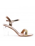 Faux leather heeled sandal