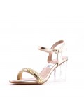 Faux leather heeled sandal