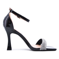 Faux leather heeled sandal