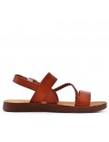 Flat sandals in faux leather for women