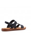 Flat sandals in faux leather for women