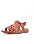 Flat sandals in faux leather for women