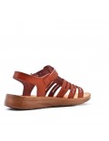 Flat sandals in faux leather for women