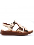 Flat sandals in faux leather for women