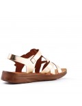 Flat sandals in faux leather for women