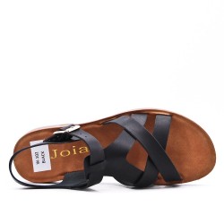 Flat sandals in faux leather for women