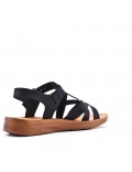 Flat sandals in faux leather for women