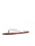 Flat sandals in faux leather for women