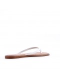 Flat sandals in faux leather for women