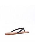 Flat sandals in faux leather for women