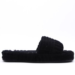 Sandalias planas en una mezcla de materiales para mujeres