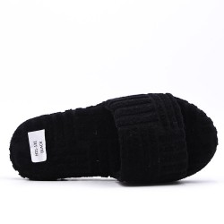 Sandalias planas en una mezcla de materiales para mujeres