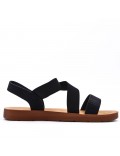 Flat sandals in a material mix for women