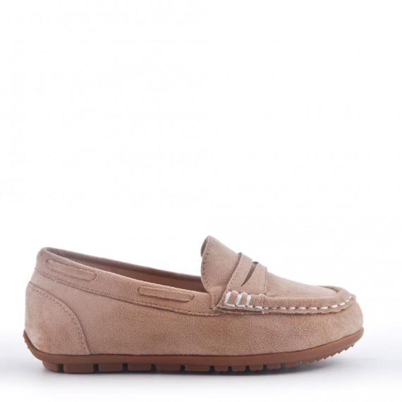 Moccasin in faux suede