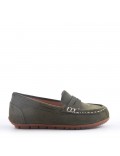 Moccasin in faux suede