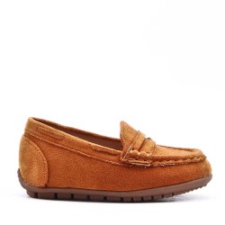 Moccasin in faux suede