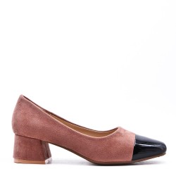 High-heeled pumps in a material mix for women