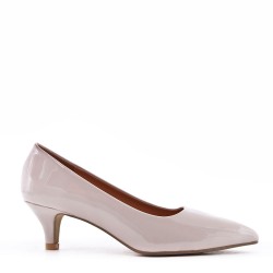 Talla grande 38-42 Salones de piel sintética de tacón bajo para mujer