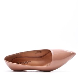 Talla grande 38-42 Salones de piel sintética de tacón bajo para mujer