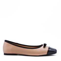 Comfort ballerina in faux leather