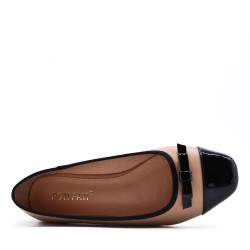 Comfort ballerina in faux leather