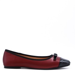 Comfort ballerina in faux leather