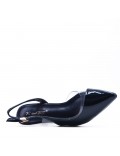 Medium heel pumps in faux leather for women