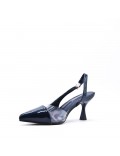 Medium heel pumps in faux leather for women