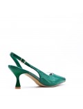 Medium heel pumps in faux leather for women