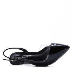 Grande taille 38-42 Escarpins à talon en simili cuir pour femme