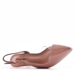 Talla grande 38-42 Salones de piel sintética de tacón bajo para mujer