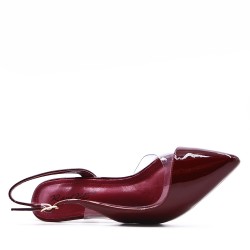 Talla grande 38-42 Salones de piel sintética de tacón bajo para mujer