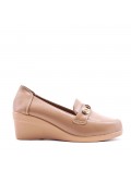 Wedge shoe faux leather for women