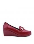 Wedge shoe faux leather for women