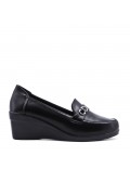 Wedge shoe faux leather for women