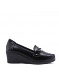 Wedge shoe faux leather for women