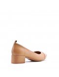 Medium heel pumps in faux leather for women