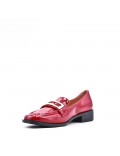 Medium heel pumps in faux leather for women