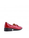 Medium heel pumps in faux leather for women